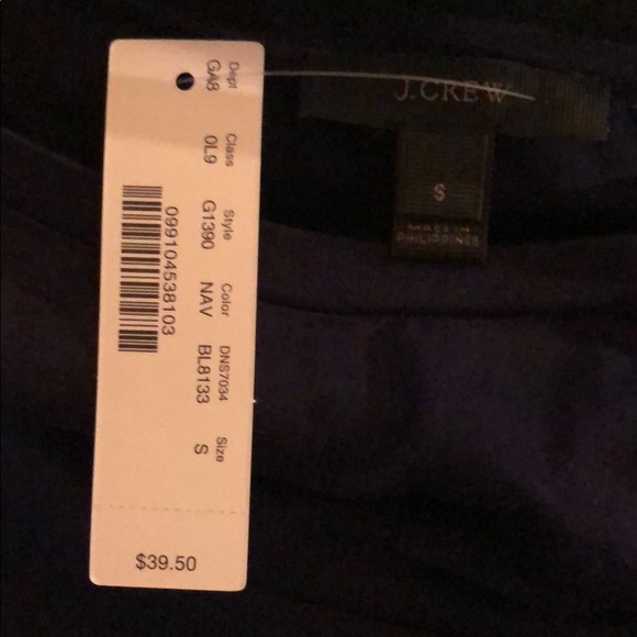 ⭐️⭐️⭐️NWT JCREW NAVY TEE W/BLUE OXFORD TIE SMALL! - Picture 5 of 6